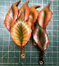 Leather leaf keyring  - Image 1