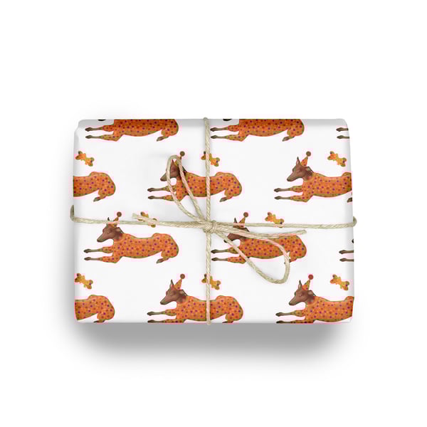Greyhound wrapping paper for birthdays or Christmas