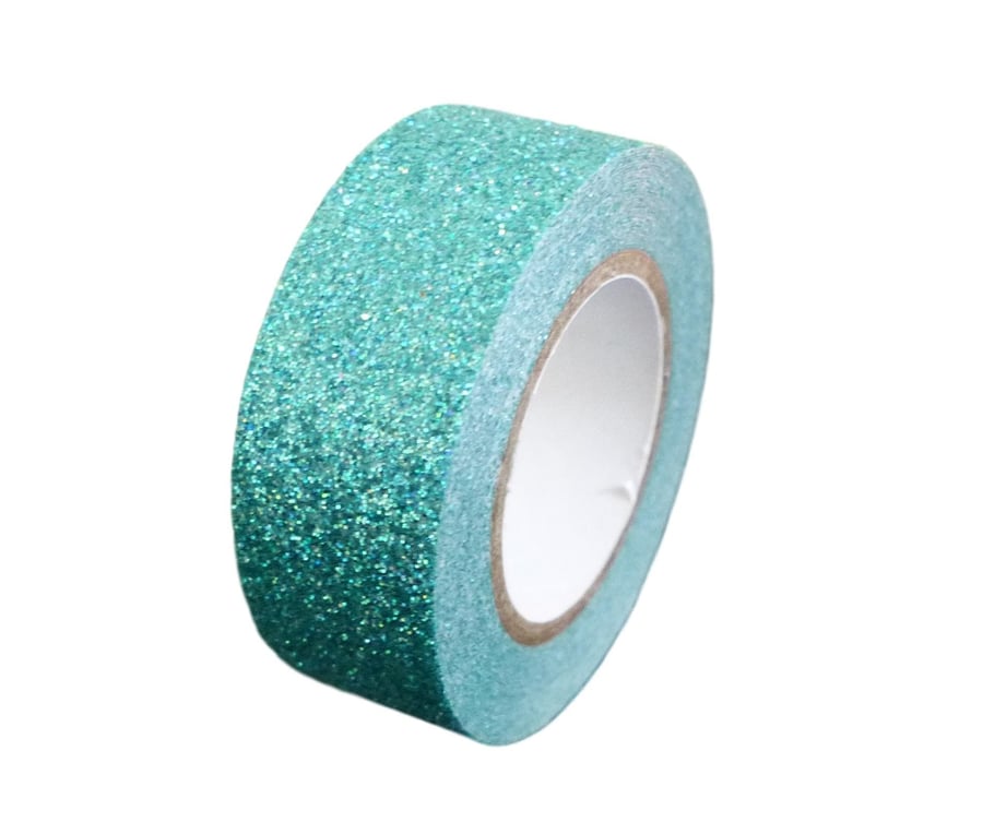 Turquoise Glitter Sparkle Washi Tape Quality Masking Tape Crafts Eco Friendly Bu