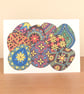 Greetings Card with Colourful Ukrainian Decorated Eggs - blank inside A-PYB - Image 3