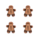 Gingerbread man buttons for children's Christmas knitting and crochet 15mm