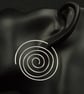 Silver Open Spiral Earring - Image 6
