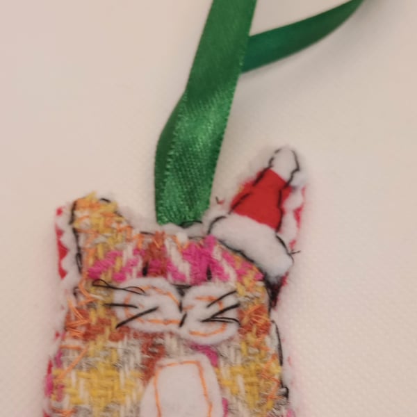 Cat Tweed Christmas tree decoration 