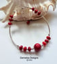 Designer Bamboo Poppy Red Coral Sterling Silver Bracelet  - Image 8