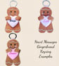 Heart Message Gingerbread Decoration - Personalised Embroidered Character - Image 3