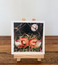 Whimsical Resting Foxes in Windy Night under the Moon Watercolour Print Artwork - Image 2