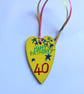 40th birthday wooden heart