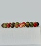 Autumn Ember – Unakite, Agate & Tiger's Eye Bracelet - Image 3