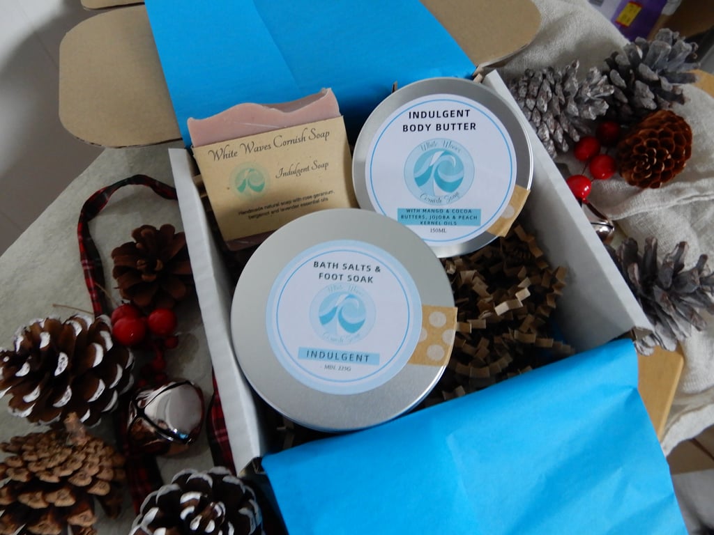 Bath Bliss gift box - postage included - body, butter, bath salts, natural soap