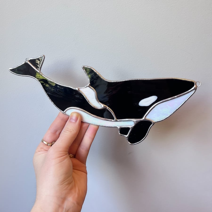 Stained Glass Orca
