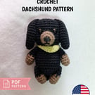 Dachshund Dog Crochet PDF - Amigurumi Puppy Bag Charm