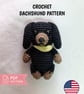 Dachshund Dog Crochet PDF - Amigurumi Puppy Bag Charm - Image 1