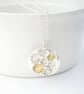 Floral Silver Round Pendant - Image 1