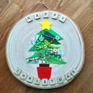 Christmas tree hanging decoration - happy Christmas