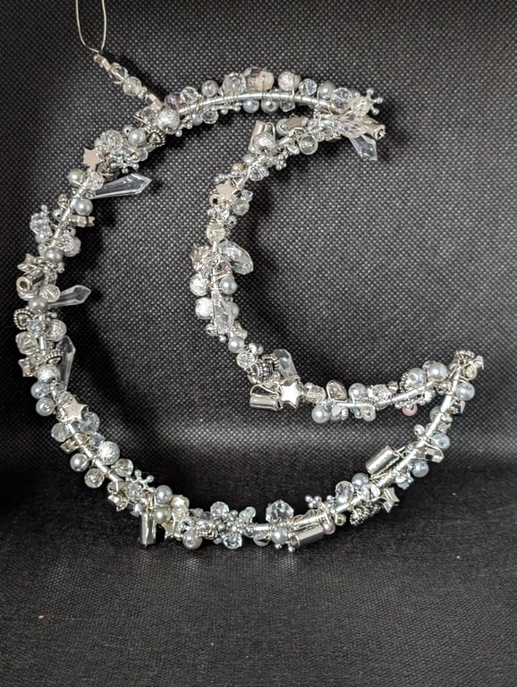 Beautiful beaded Moon suncatcher 