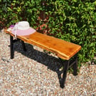 Garden Bench, Yew Wood, Rustic Furniture, Patio Seat, Hallway 