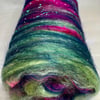 Art Batt for Spinning and Felting, Colour: Northern Lights