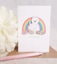 Rainbow Flower Westie Card - Happy Birthday  - Image 1