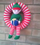 Crocheted Christmas Elf Wreath - Image 1