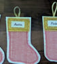 Personalised Christmas stocking hanging tree decoration  - Image 5