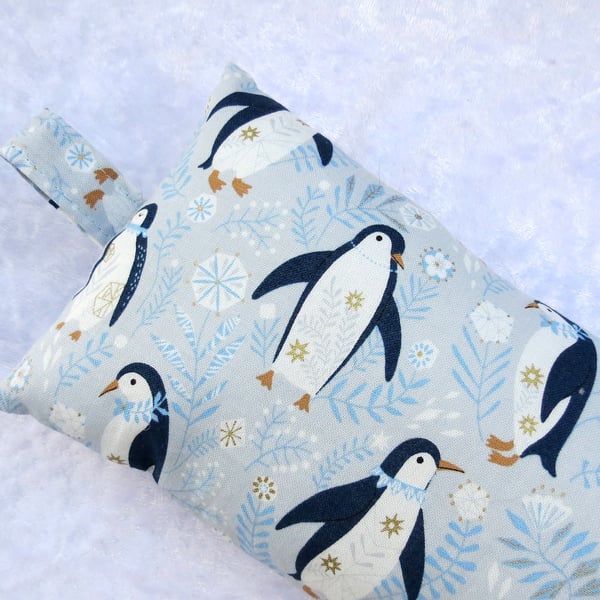 Keyboard wrist support, wrist rest, made from cotton, penguins