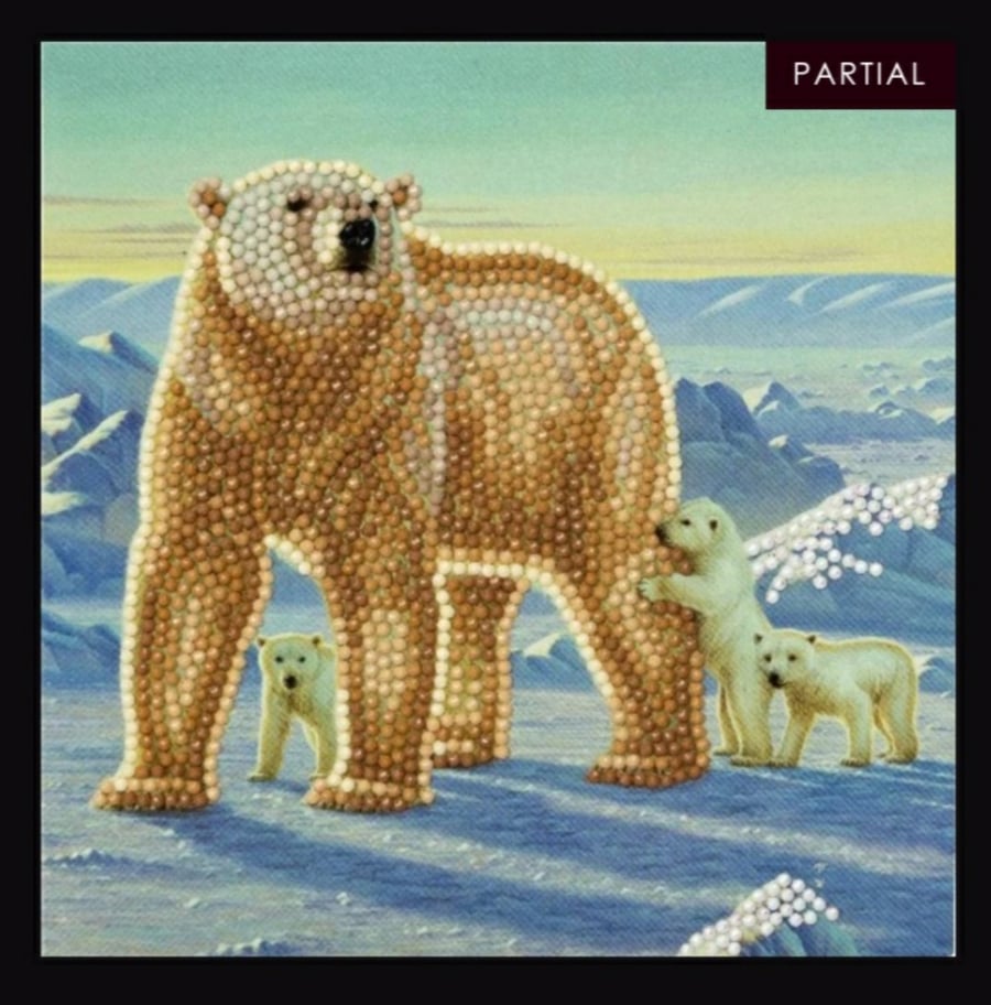 Polar bear craft buddy crystal art kit 