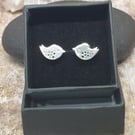 Sterling Silver 925 Birds Stud Earrings
