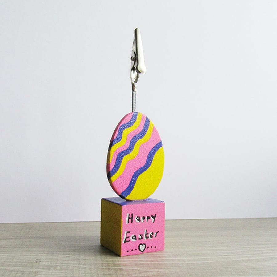 Memo photo holder - Happy  Easter egg