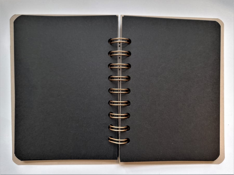 Black paper junk journal - notebook - smash book - glue book