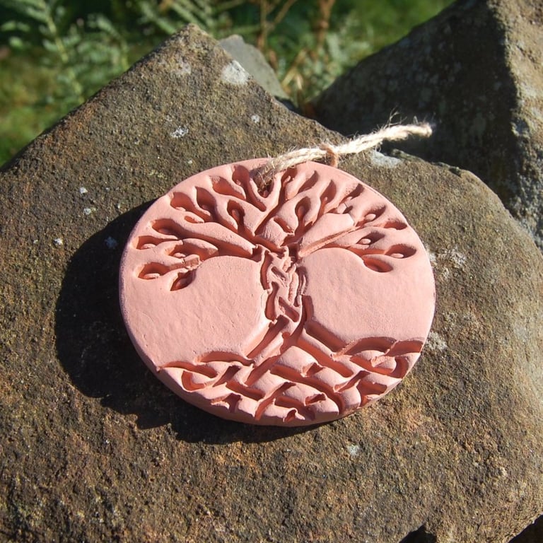 Celtic Tree of Life Terracotta Essential Oil Diffuser - Natural Air Freshener