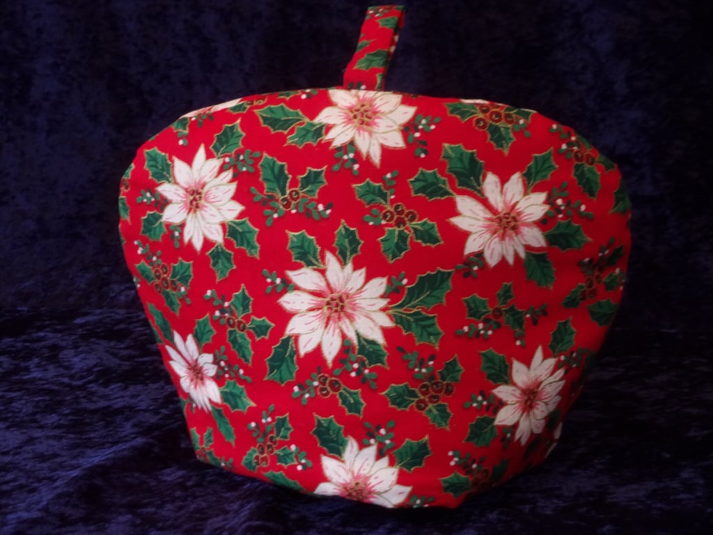 White Poinsetta Small Christmas Tea Cosy
