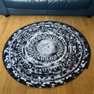 Hand Made Jelly Roll Rug - Black and White