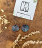 Handmade Ceramic Earrings: Blue Glazed Clay Dangle, Hypoallergenic Hooks, Swirly - Image 2