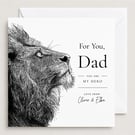 Personalised Lion Father's Day Card