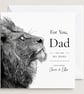 Personalised Lion Father's Day Card