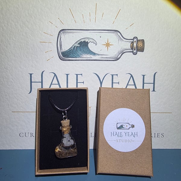 Coastal Keepsake Necklace - Saltburn Seaham Bottle Pendant - CK-SS02