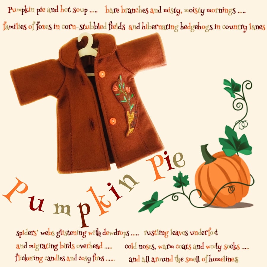 Nut Brown Embroidered Felt Coat