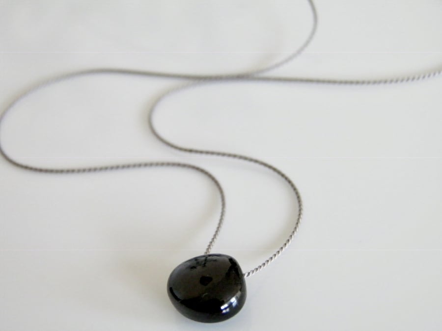 Gemstone Necklace on Silk