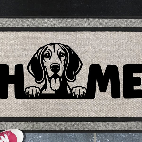 Black & Tan Coonhound Home Door Mat No.1 - All Weather Doormat - 45x70cm 