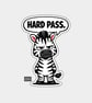 Funny Snarky Vinyl Sticker For Adults - Grumpy Zebra