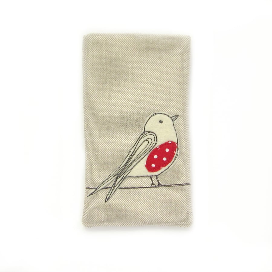 iPhone 6 Sleeve, iPhone 5, Red Bird, Phone Case