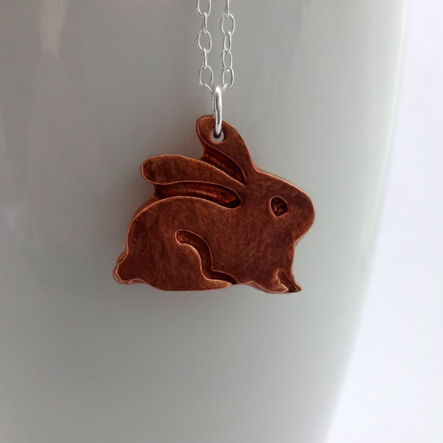 Copper Rabbit Necklace