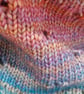 Handknit Cotton blend Circular Eyelet Cowl in pastel rainbow  - Image 5