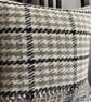 Angharad cushion: Ash grey 12" fringed. Handwoven in Wales - Image 6