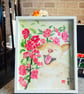 Original Framed Dog Painting, Chinese Colour Painting on Xuan Card, 20cm x 25cm - Image 1