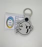 Embroidered Ghost keyring - Image 1