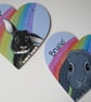 Pet Memorial Heart Personalised Painted Wooden Heart Rainbow Cat Dog Rabbit etc - Image 4
