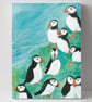 Puffin art for the wall  print coastal artwork