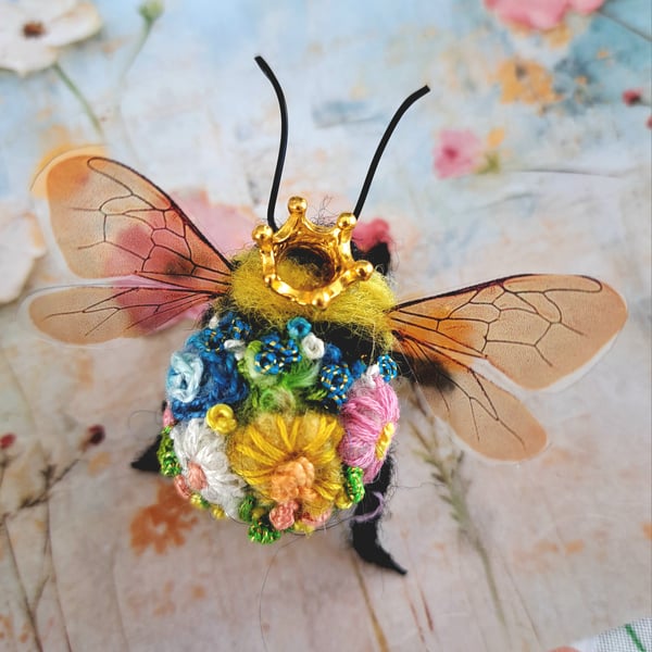 Embroidered Queen Bee 