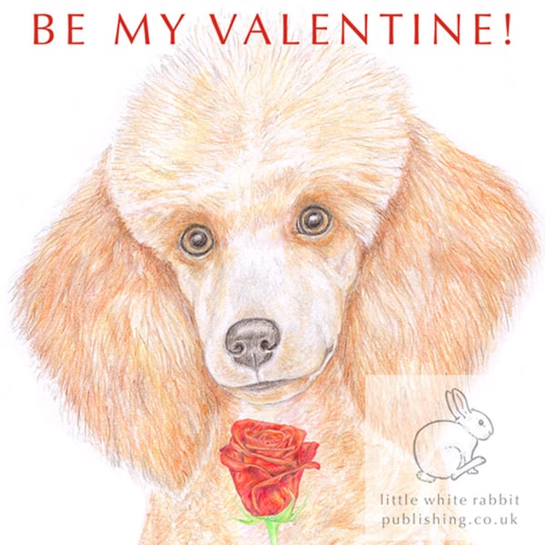 Blanche the Poodle - Valentine Card